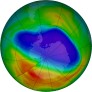 Antarctic ozone map for 2024-10-08